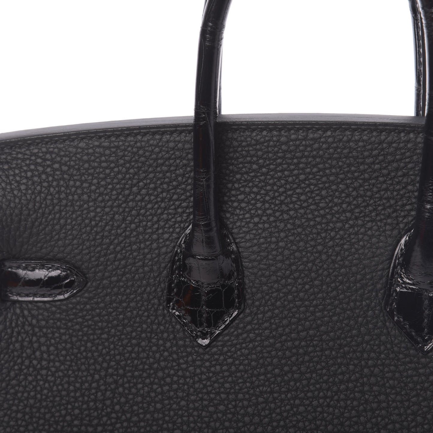 Togo Shiny Niloticus Crocodile Birkin Touch 25 Black