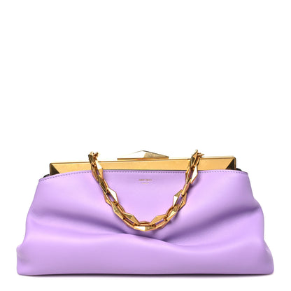 Jimmy Choo Box Calfskin Diamond Frame Clutch Wisteria 1 of 9