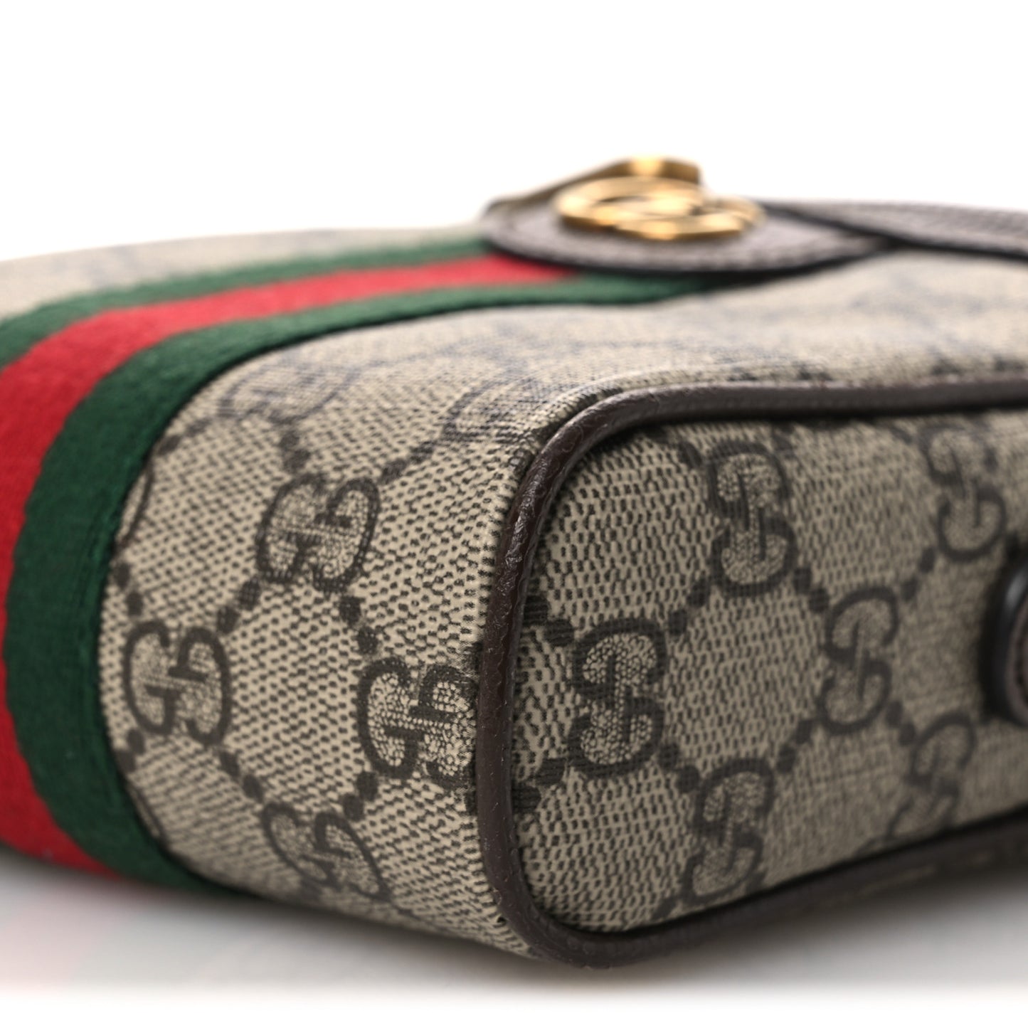GG Supreme Monogram Web Mini Ophidia Messenger Brown