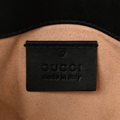 Gucci Calfskin Matelasse Super Mini GG Marmont Shoulder Bag Black 6 of 11