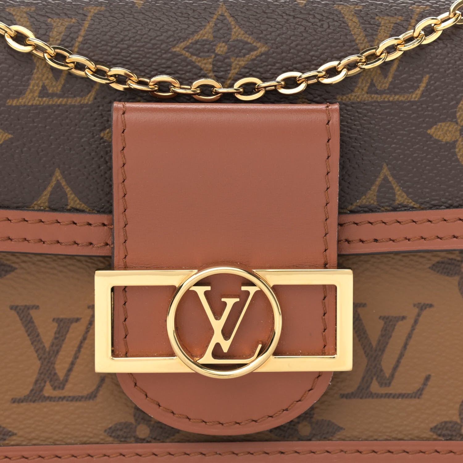 Louis Vuitton Reverse Monogram Dauphine Chain Wallet 6 of 9