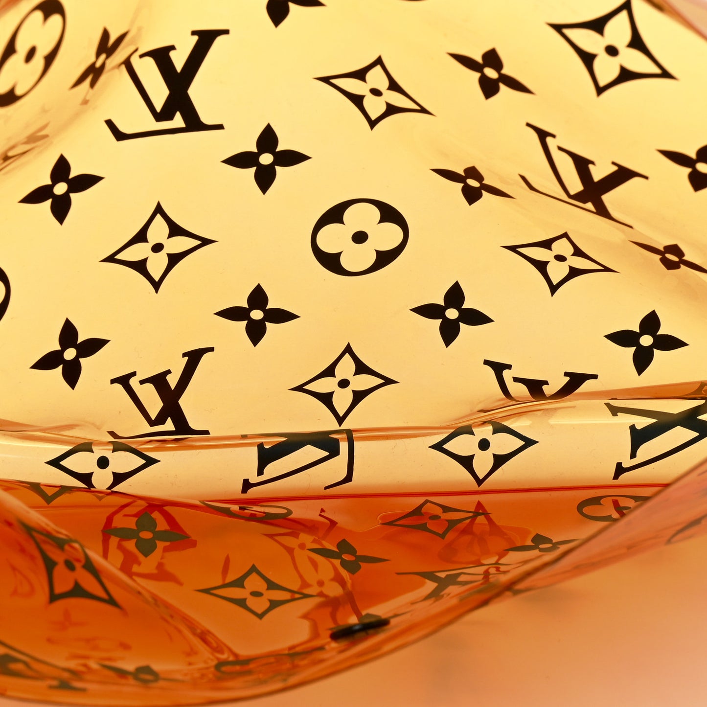 PVC Monogram Printed Envelope Pouch Orange