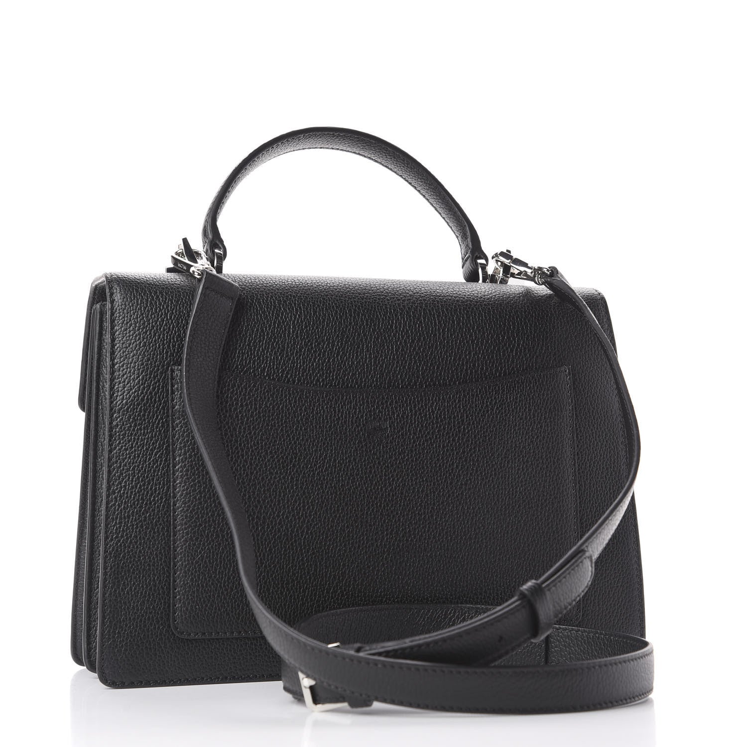 MCM Grained Calfskin Medium Patricia Park Avenue Satchel Black 2 of 11