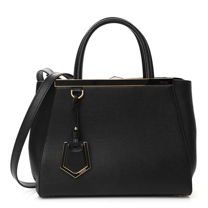 Fendi Vitello Elite Petite 2Jours Tote Black 1 of 10
