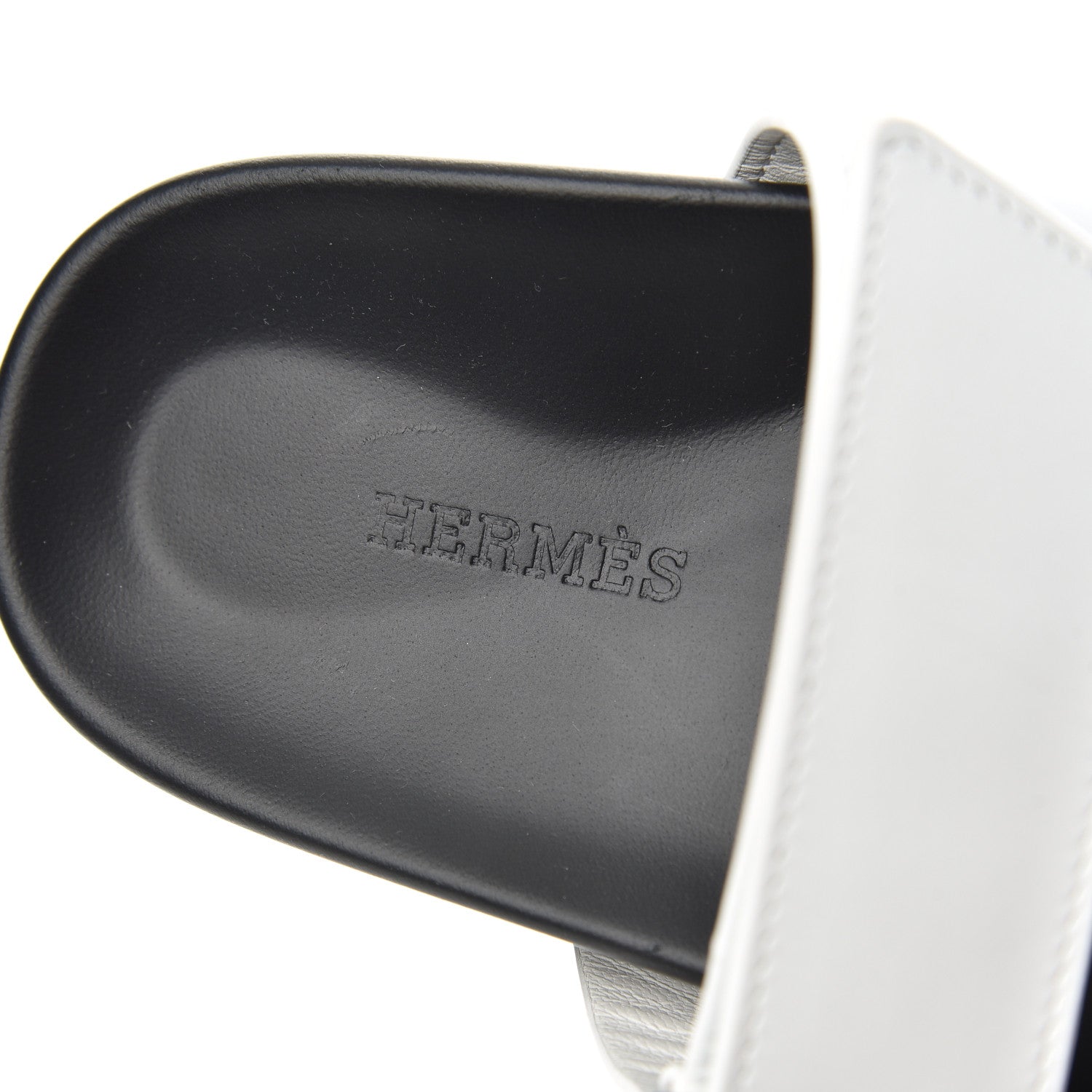 Hermes Calfskin Womens Chypre Sandals 36.5 White 6 of 10