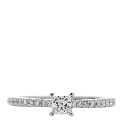 Tiffany Platinum Diamond .30ct Novo Princess Cut Engagement Ring 54 7 1 of 5