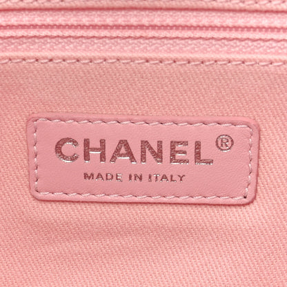 Chanel Woven Straw Raffia Small Deauville Tote Pink 6 of 10