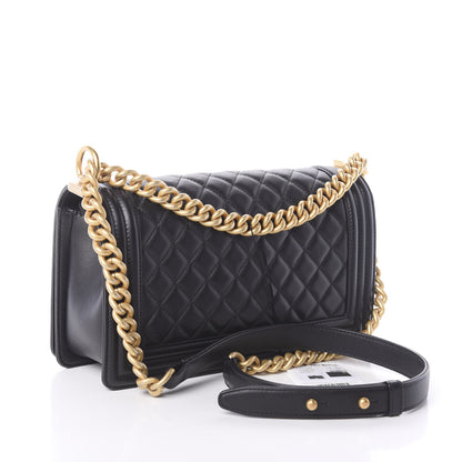 Chanel Calfskin Quilted Medium Boy Flap Black 4 of 11