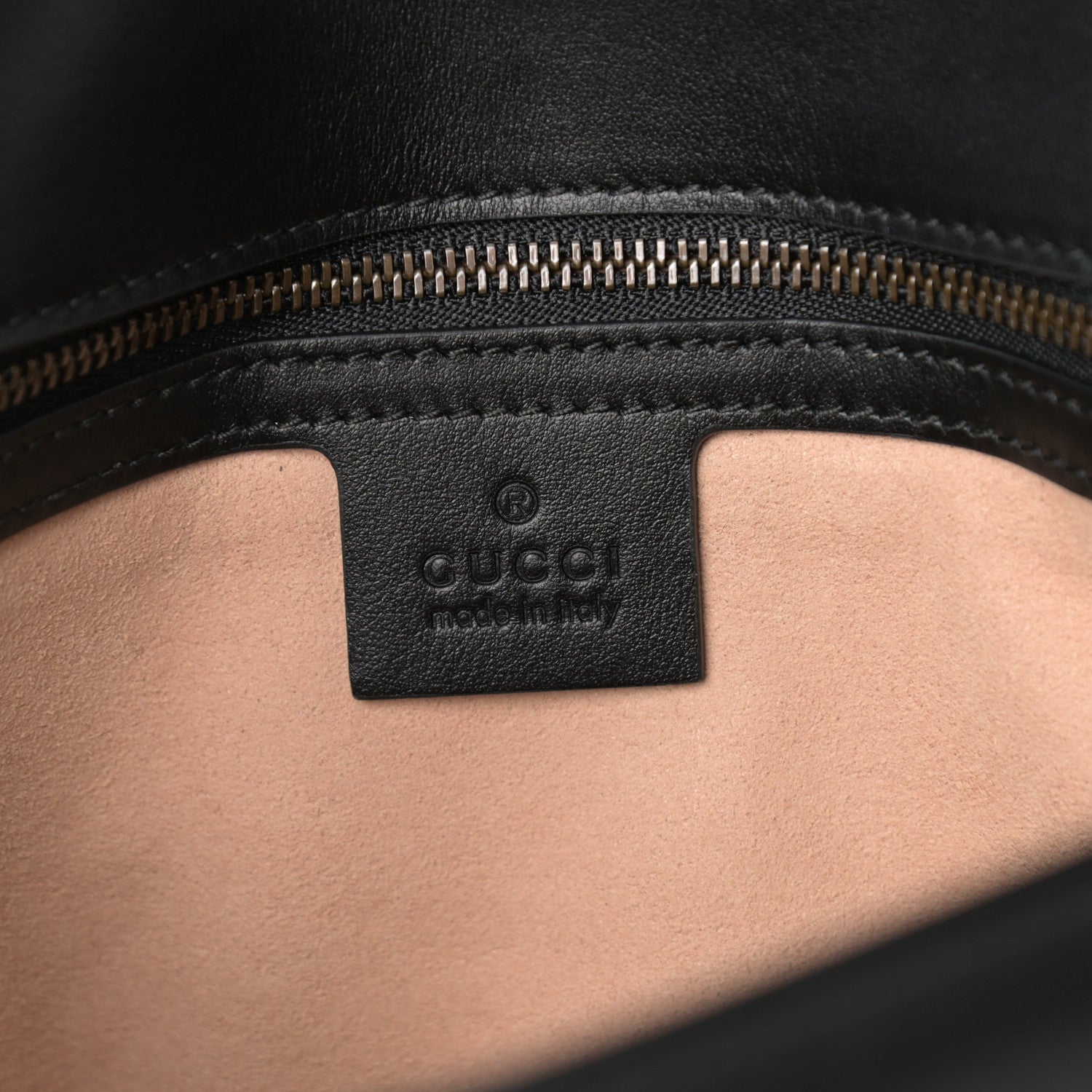 Gucci Calfskin Matelasse Small GG Marmont Shoulder Bag Black 6 of 9