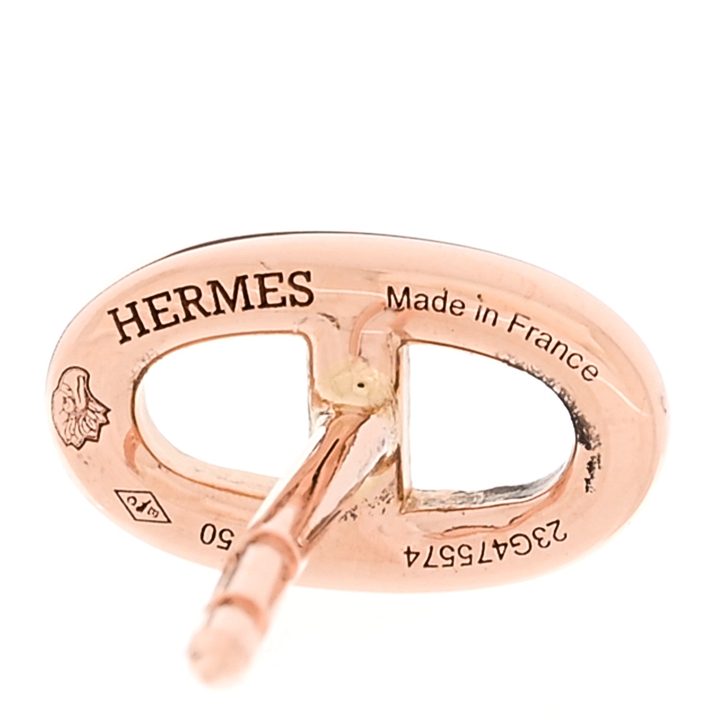 Hermes 18K Rose Gold TPM Farandole Stud Earrings 4 of 5