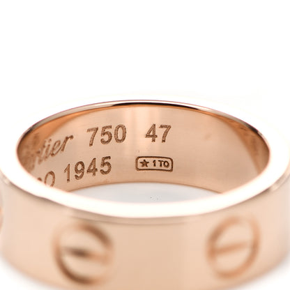 Cartier 18K Pink Gold 5.5mm LOVE Ring 47 4 5 of 5