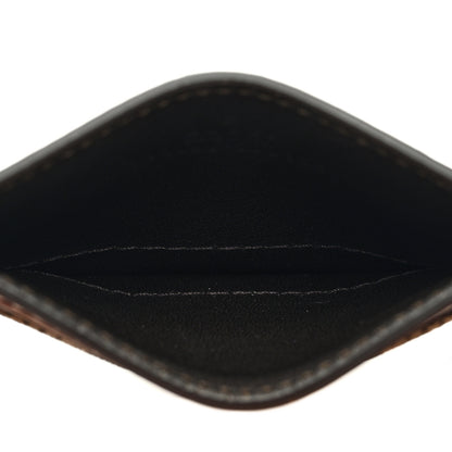 Gucci GG Supreme Monogram Calfskin Card Holder Beige Ebony Cuir 5 of 6