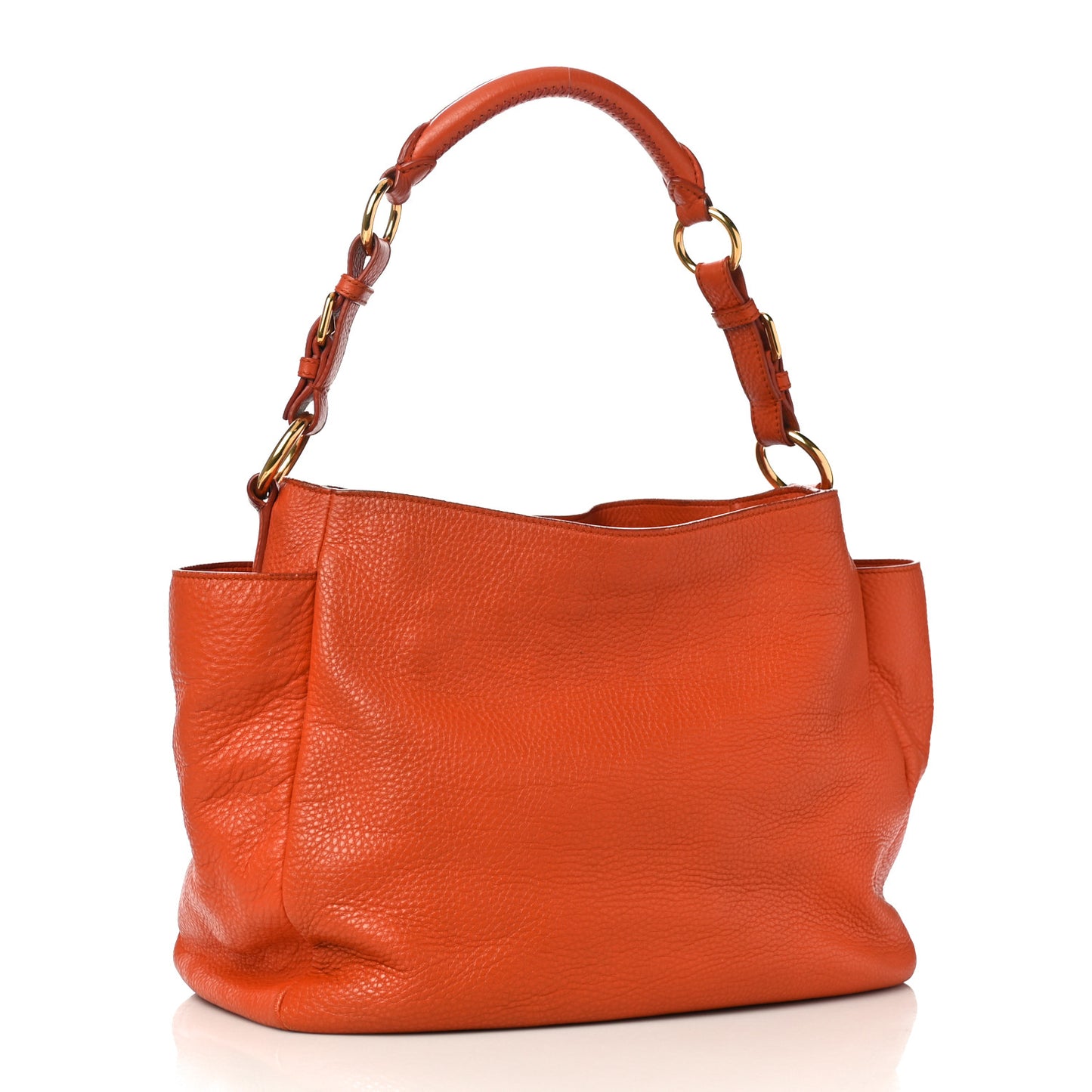Vitello Daino Side Pocket Hobo Papaya