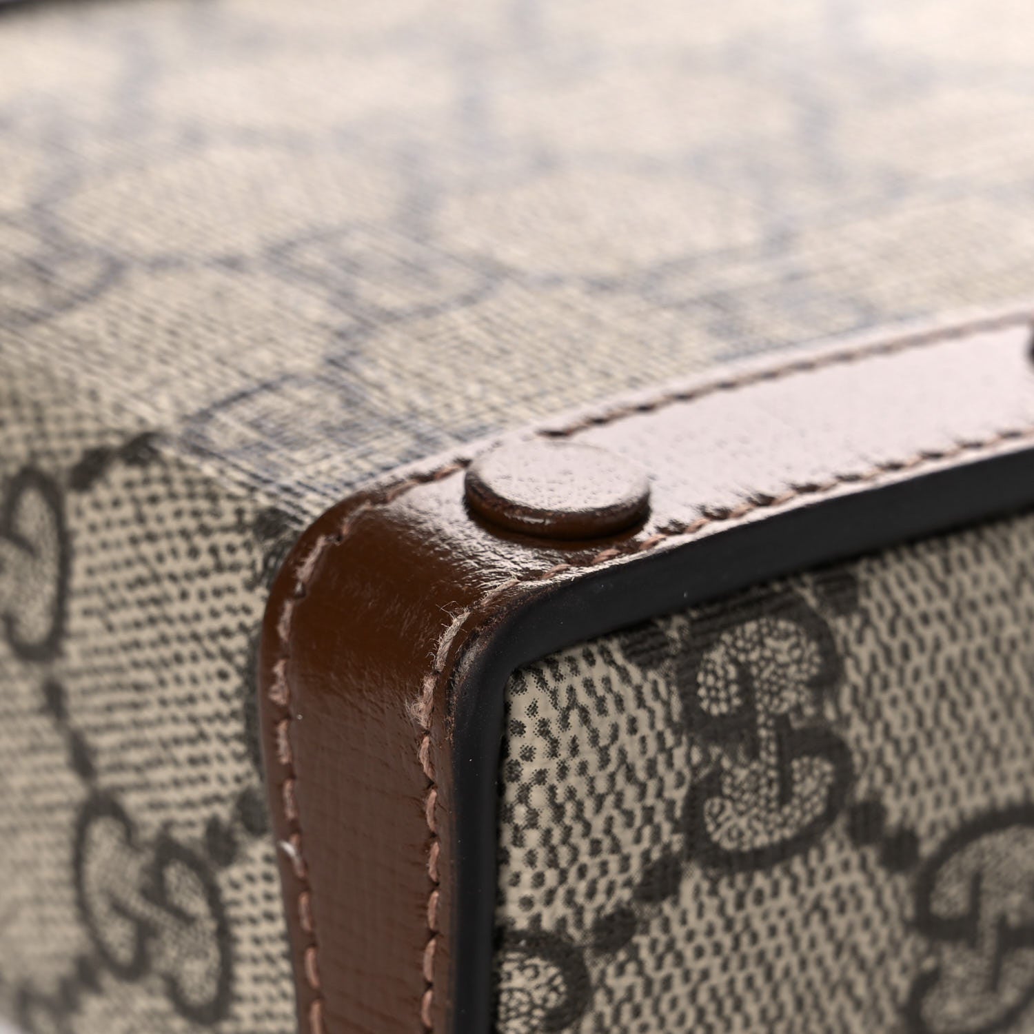 Gucci GG Supreme Monogram Mini Horsebit 1955 Crossbody Bag Beige Brown Sugar 11 of 18