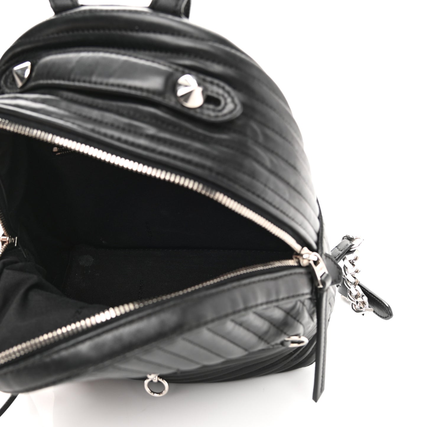 Shiny Nappa Trapuntata Mini Backpack Black