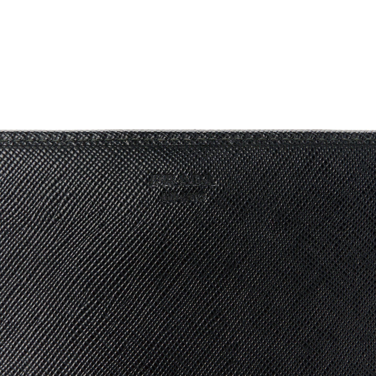Saffiano Metal Oro Chain Wallet Black