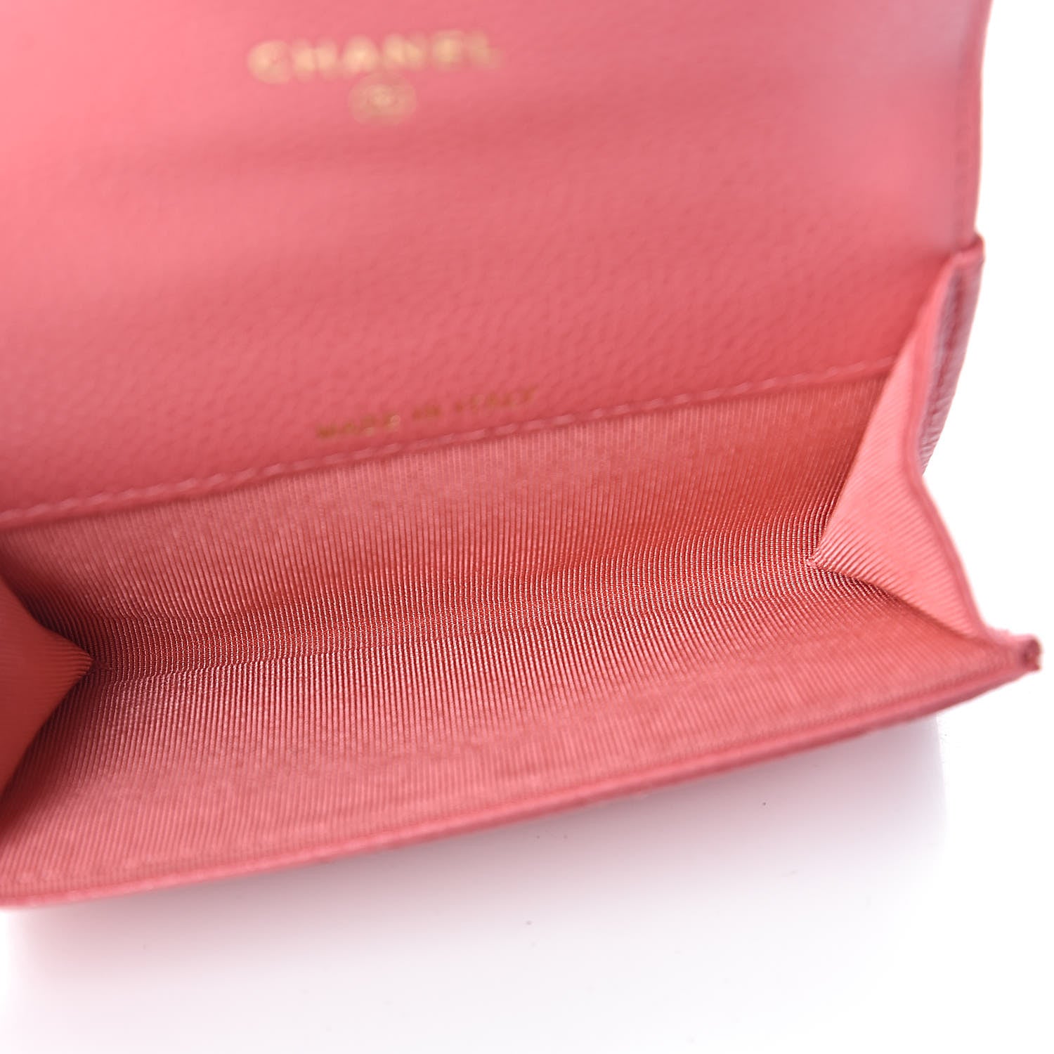 Chanel Iridescent Caviar Quilted Flap Card Holder Pink 5 of 9