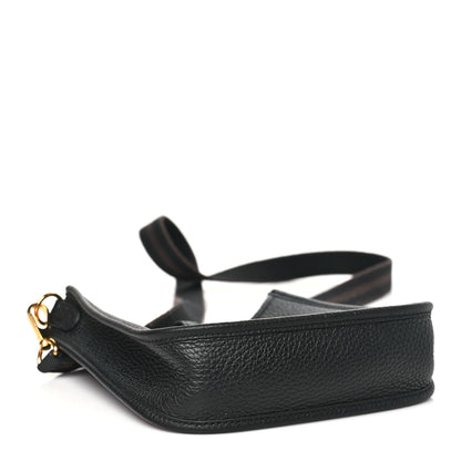 Hermes Taurillon Clemence Evelyne TPM Black Chocolate 4 of 11