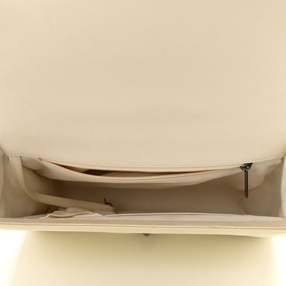 Chanel Patent Quilted Large Boy Flap White 5 of 8