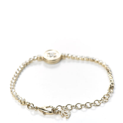 Chanel Crystal CC Chain Bracelet Gold 3 of 4