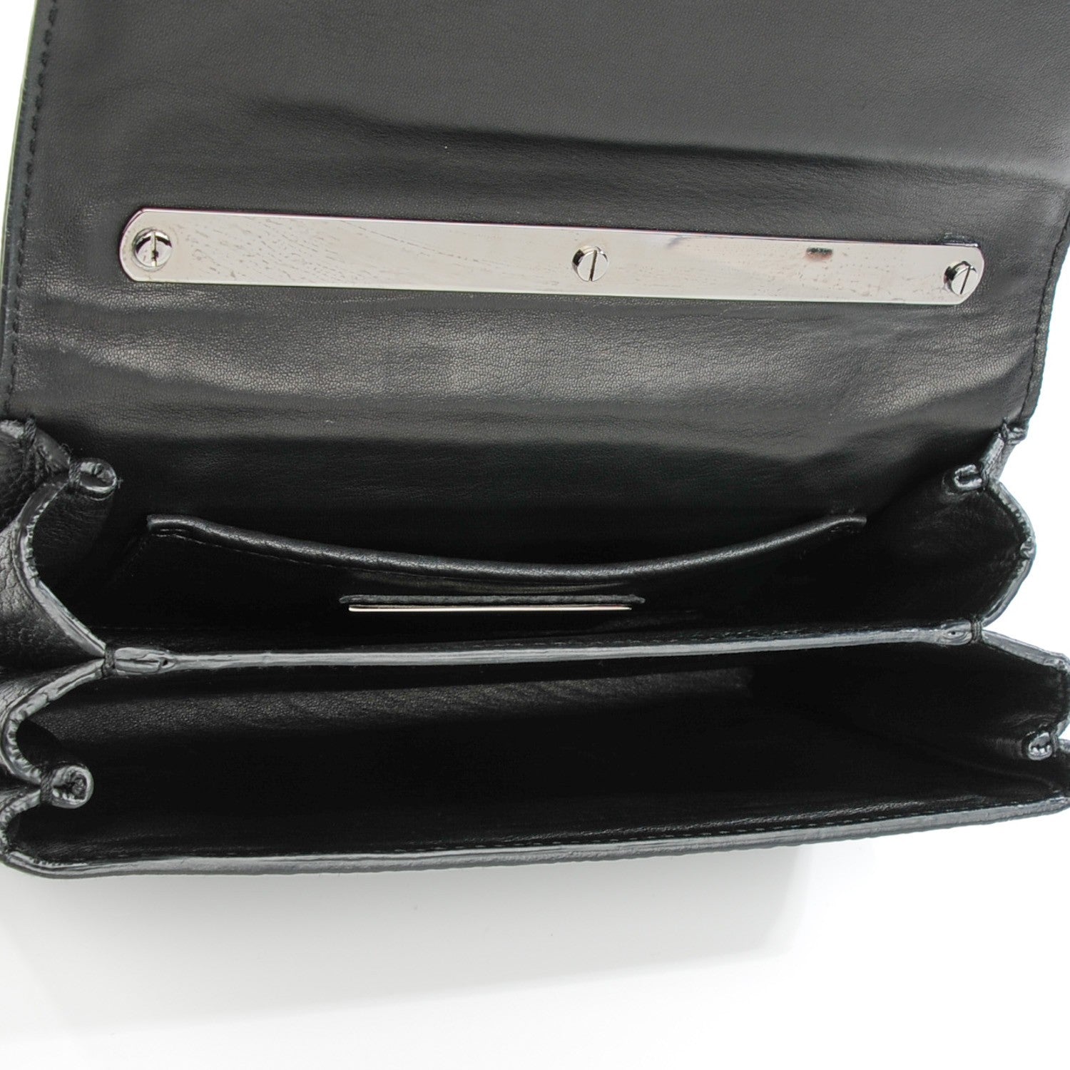 Valentino Garavani Pebbled Calfskin Crystal Encrusted Studs Va Va Voom Shoulder Bag Black 5 of 8