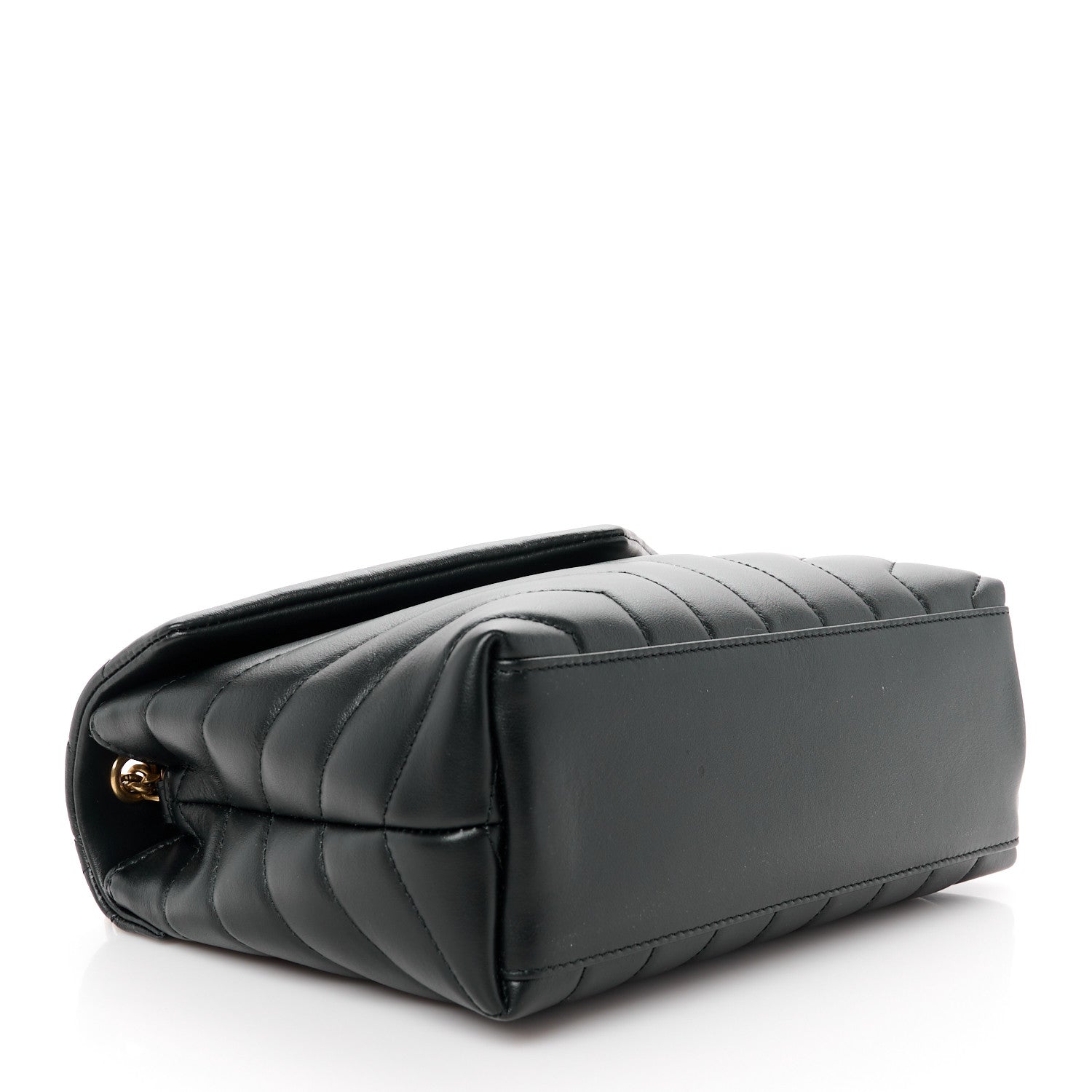 Saint Laurent Calfskin Y Quilted Monogram Small Loulou Chain Satchel Black 4 of 11