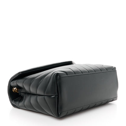 Saint Laurent Calfskin Y Quilted Monogram Small Loulou Chain Satchel Black 4 of 11