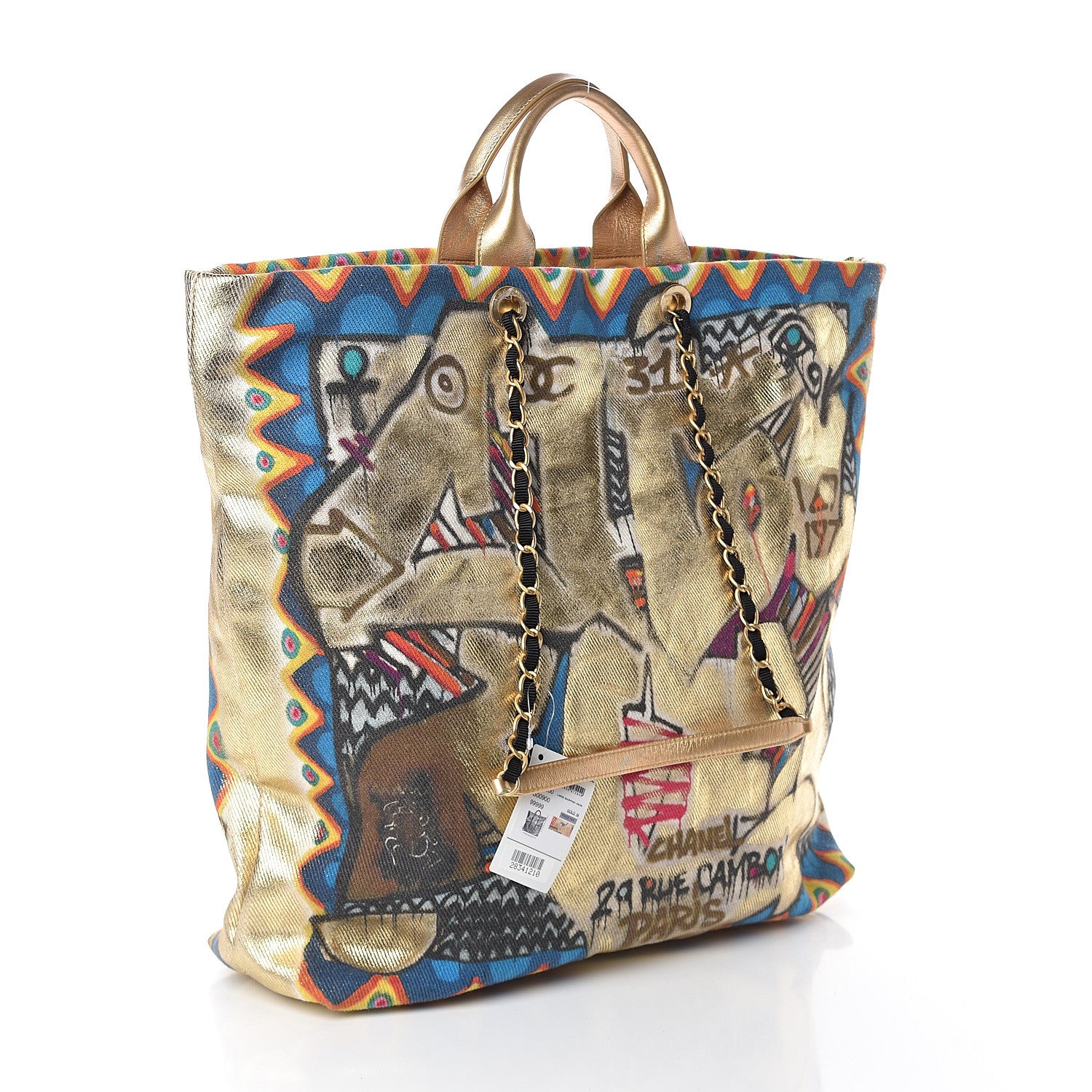 Chanel Graffiti Printed Canvas Street Spirit Tote Multicolor 2 of 9