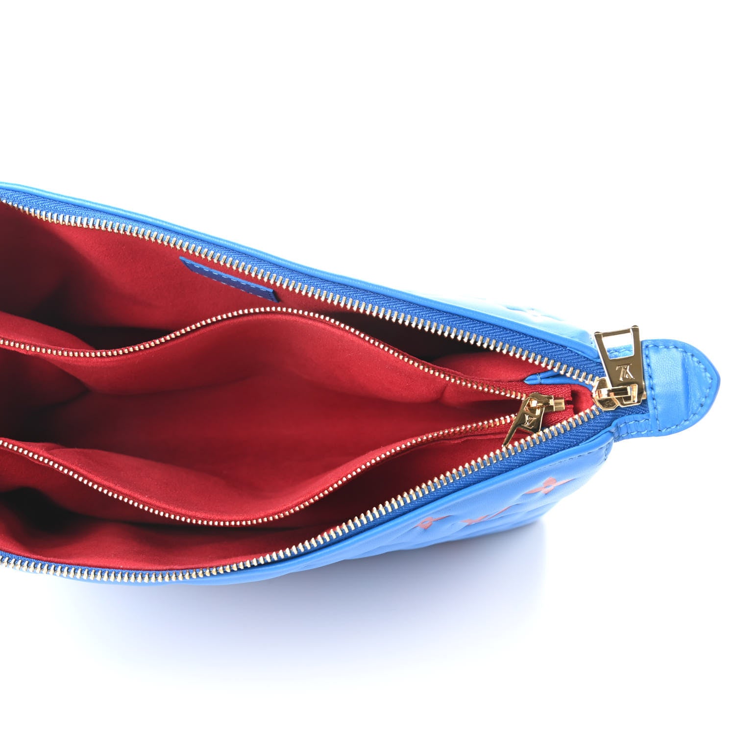 Louis Vuitton Lambskin Embossed Monogram Vuittamins Coussin PM Blue Red 5 of 10