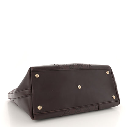 Gucci Guccissima Large Punch Tote Chocolate Brown 4 of 15