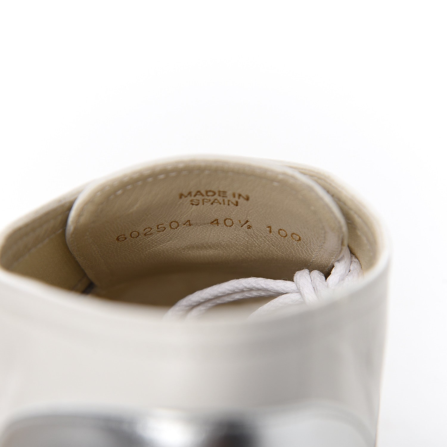 Gucci Metallic Calfskin Pilar Cap Toe Logo Espadrille Wedge Sneakers 40.5 White Silver 8 of 9