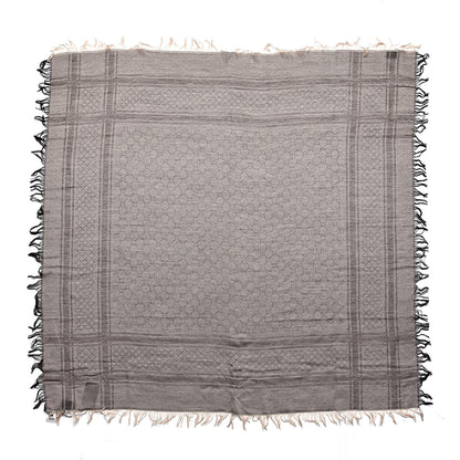 Gucci Wool Silk GG Monogram Diamante Plaid Surviee Shawl Beige Dark Brown 1 of 4