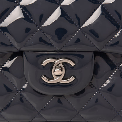Chanel Patent Quilted Jumbo Double Flap Navy 12 of 14