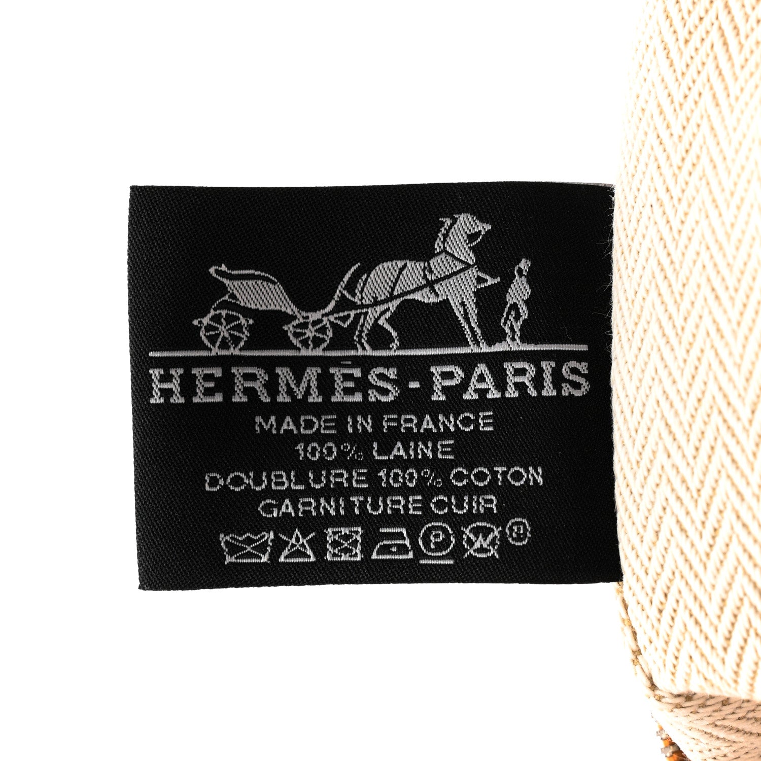 Hermes Merino Wool Large Au Carre Bride-A-Brac Pouch Fauve 6 of 9