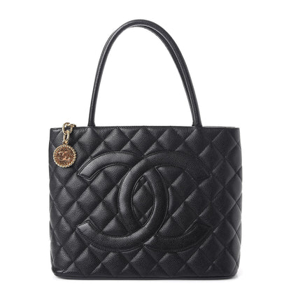 Chanel Caviar Quilted Medallion Tote Black 1 of 7