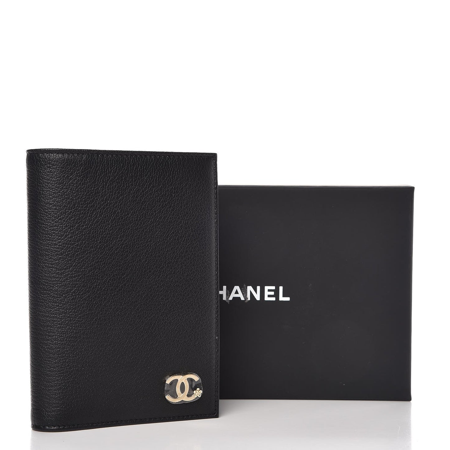 Goatskin Passport Holder Black