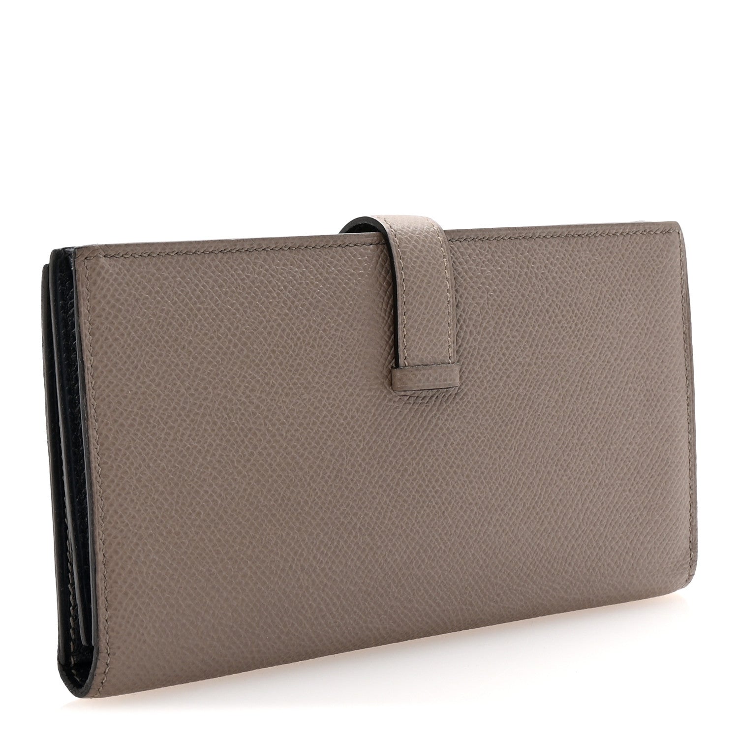 Hermes Epsom Bearn Gusset Wallet Gris Tourterelle Bleu Indigo 3 of 6