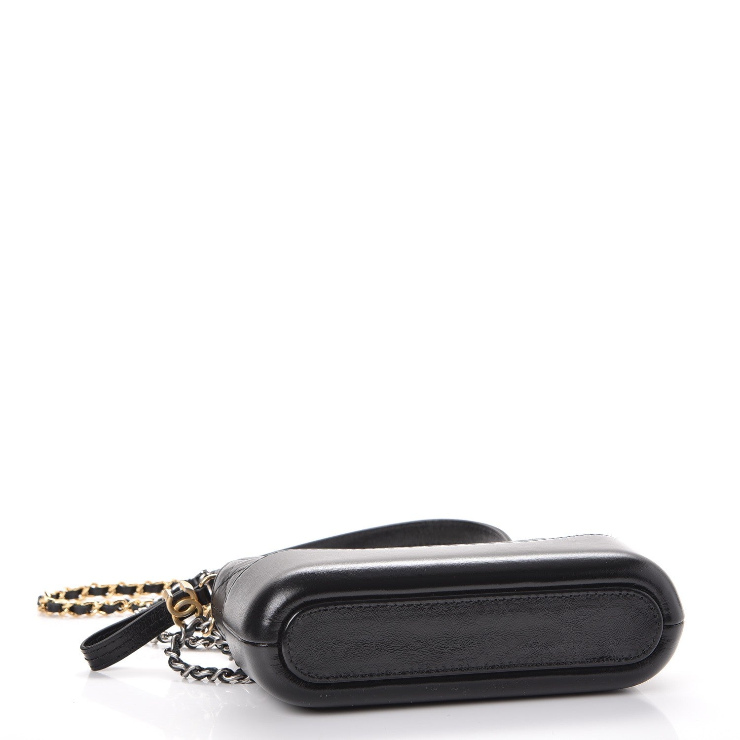 Chanel Aged Calfskin Quilted Small Gabrielle Clutch With Chain Black 5 of 9