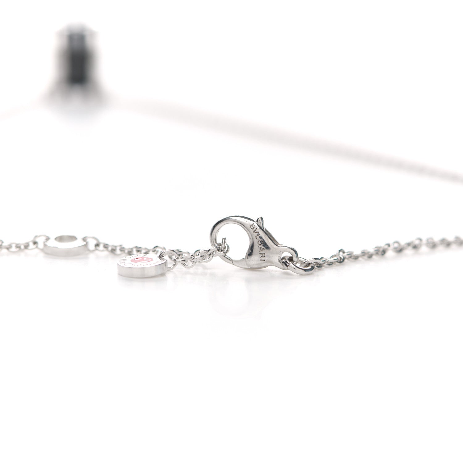 Bulgari Sterling Silver Ceramic Save The Children Pendant Necklace 4 of 7