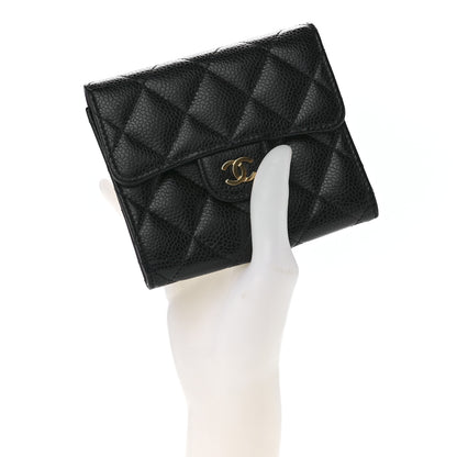 Chanel Caviar Quilted Compact Flap Wallet Black 2 of 15