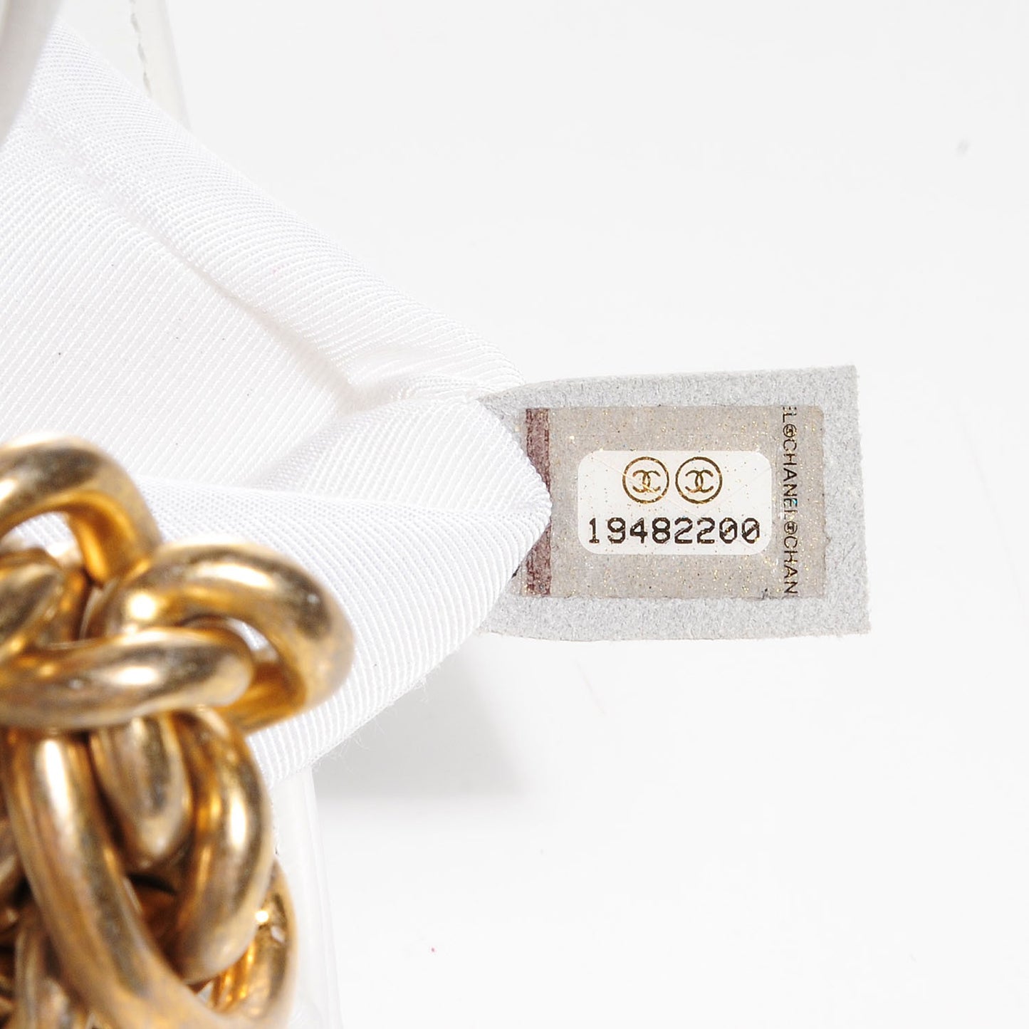 Sheepskin Braided Medium Boy Reverso Flap White