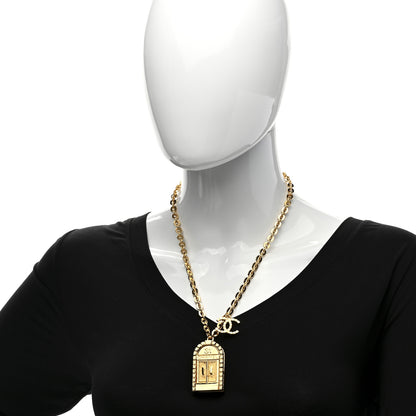 Chanel Metal 31 Rue Cambon Door Long Necklace Gold 2 of 9