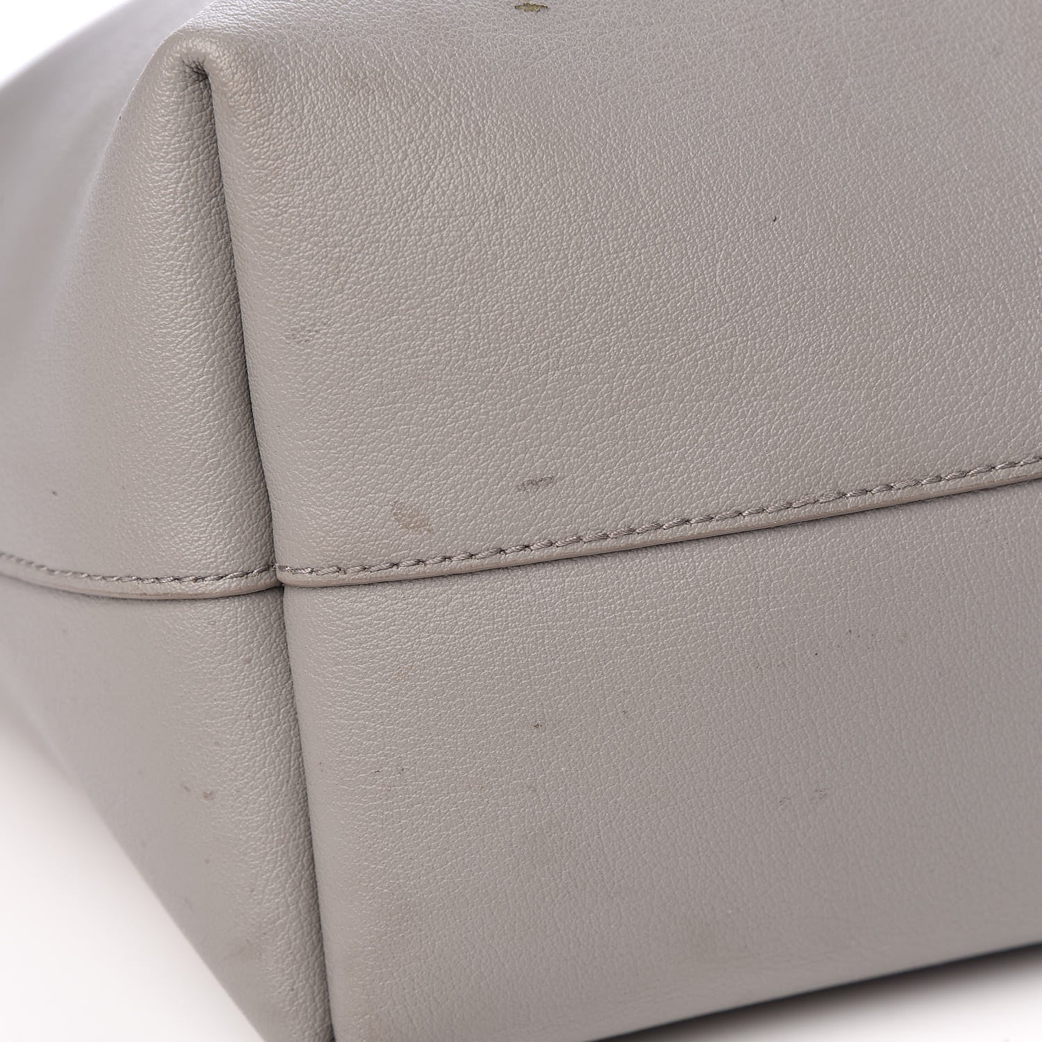 Saint Laurent Calfskin Large Shopping Tote Oyster Gray 14 of 20