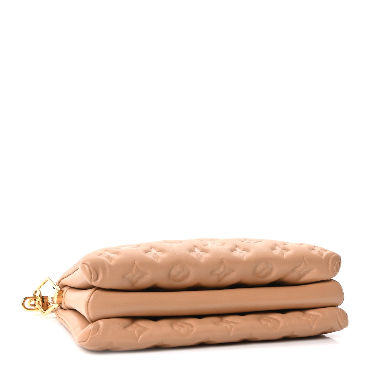 Louis Vuitton Lambskin Embossed Monogram Coussin PM Camel 4 of 9