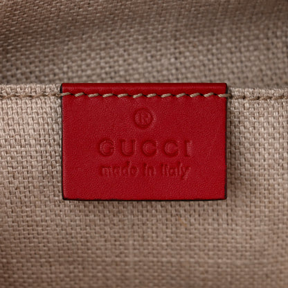Gucci Calfskin Web Small Webby Bee Shoulder Bag Red 6 of 11