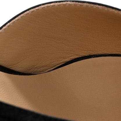 Chanel Goatskin Grosgrain Cap Toe CC Slingback Sandals 36.5 Black 10 of 12