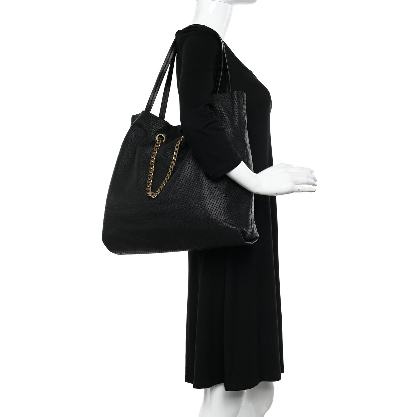 Lambskin Quilted Carry Me Tote Black
