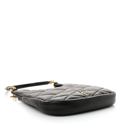 Saint Laurent Lambskin Quilted Monogram Sade Hobo Black 4 of 10