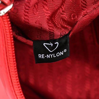 Prada Re-Nylon Vitello Metal Triangle Logo Sling Backpack Rosso 7 of 15