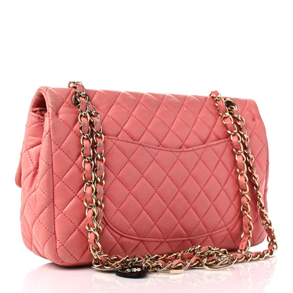 Chanel Lambskin Quilted Valentine Charms Medium Single Flap Pink 3 of 17